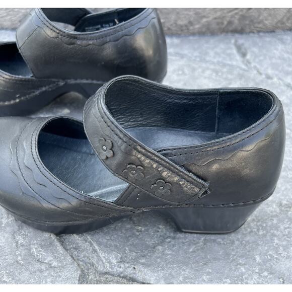 Dansko Shoes Women’s US 6.5 Leather Black Mary Janes Low Heel Floral EU 37 - Picture 8 of 16